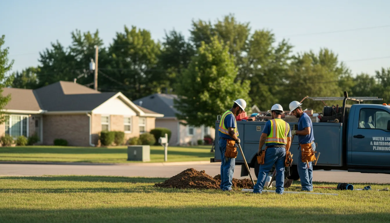 Residential water line and bathroom plumbing service in Warrens, WI